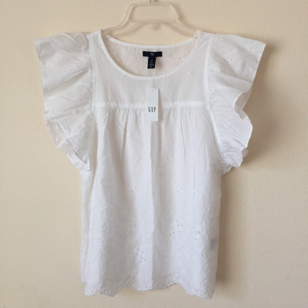 GAP - Butterfly Sleeves White Blouse